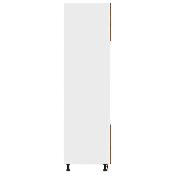 vidaXL Skap for mikrobølgeovn "Lyon" gammelt tre 60x57x207 cm