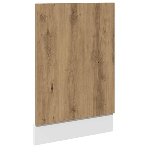 vidaXL låge til opvaskemaskine 45x3x67 cm konstrueret træ artisian eg