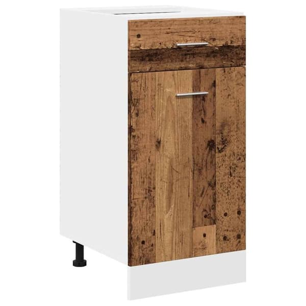 vidaXL underskab med skuffe 40x46x81,5 cm konstrueret træ antikt træ