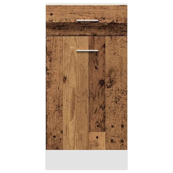 vidaXL underskab med skuffe 40x46x81,5 cm konstrueret træ antikt træ