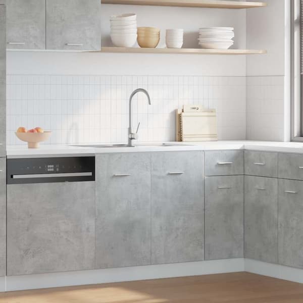 vidaXL underskab til vask 80x46x81,5 cm konstrueret træ betongrå