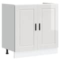 Miniatyrbilde 3 av 11: vidaXL Vask underskap Porto høyglans hvit 80x46x81,5 cm konstruert tre