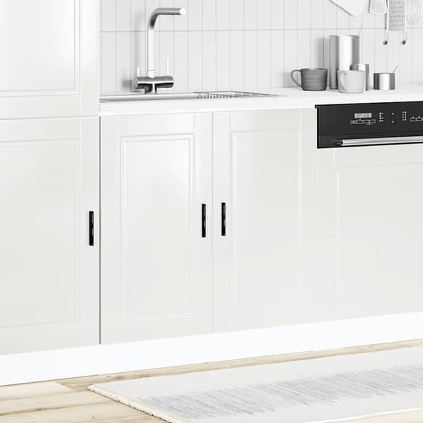 vidaXL Vask underskap Porto høyglans hvit 80x46x81,5 cm konstruert tre