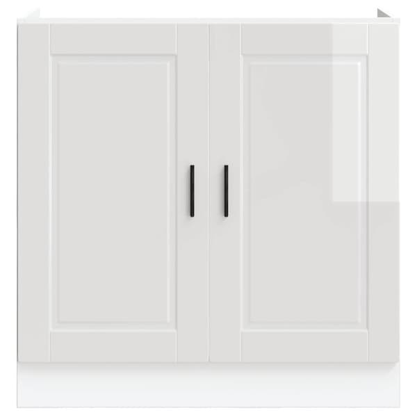 vidaXL Vask underskap Porto høyglans hvit 80x46x81,5 cm konstruert tre