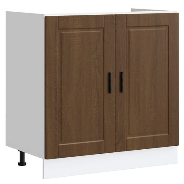 vidaXL Vask underskap Porto brun eik 80x46x81,5 cm konstruert tre