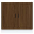 Miniatyrbilde 5 av 11: vidaXL Vask underskap Porto brun eik 80x46x81,5 cm konstruert tre