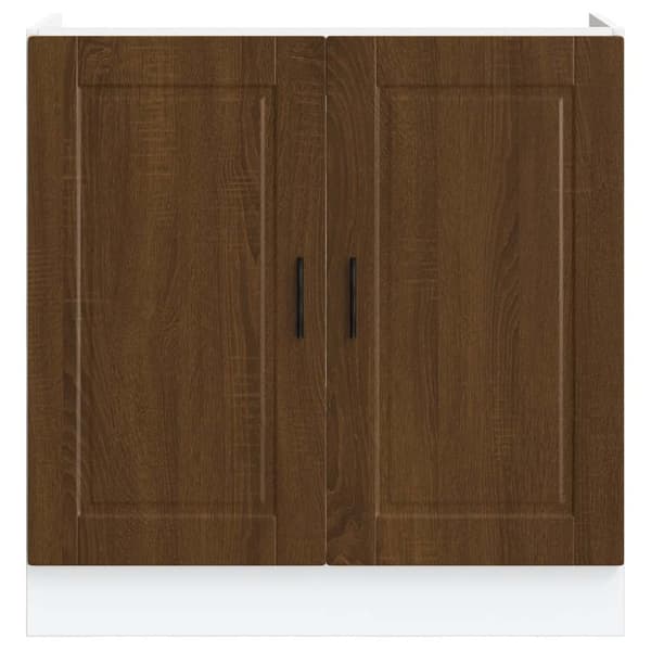 vidaXL Vask underskap Porto brun eik 80x46x81,5 cm konstruert tre