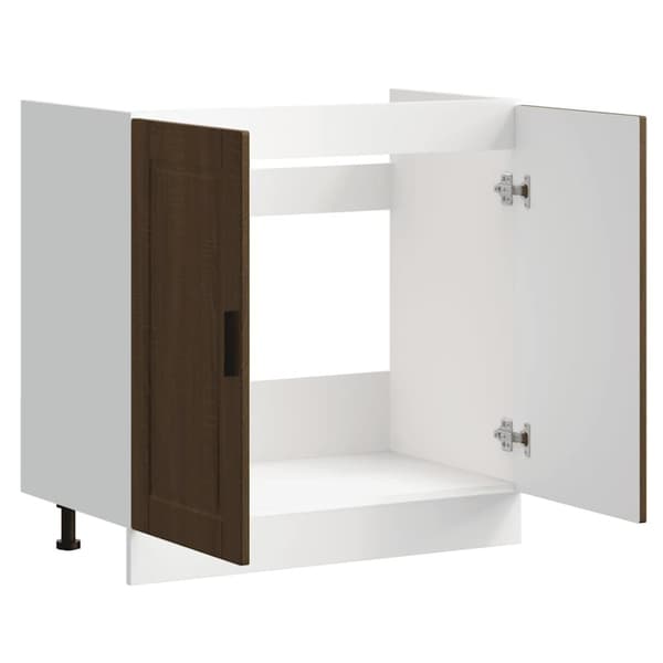 vidaXL Vask underskap Porto brun eik 80x46x81,5 cm konstruert tre
