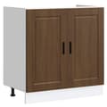 Miniatyrbilde 1 av 11: vidaXL Vask underskap Porto brun eik 80x46x81,5 cm konstruert tre