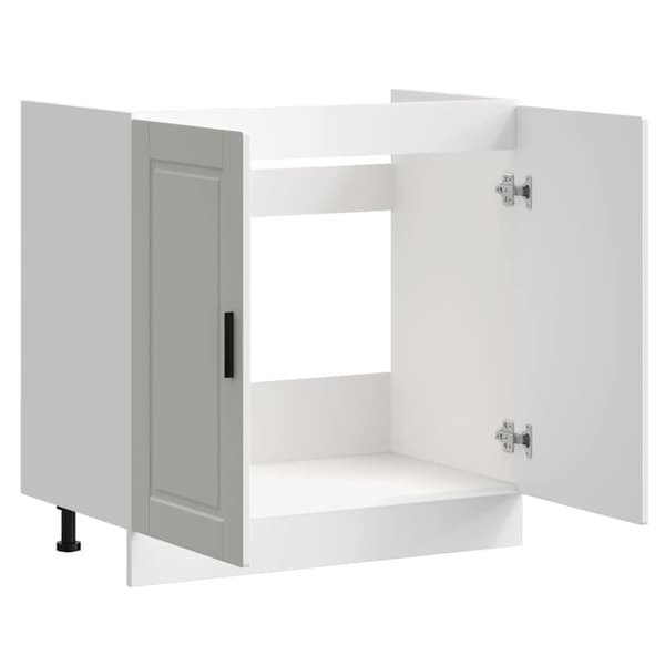 vidaXL Diskbänk underskåp Porto svart 80x46x81,5 cm konstruerat trä