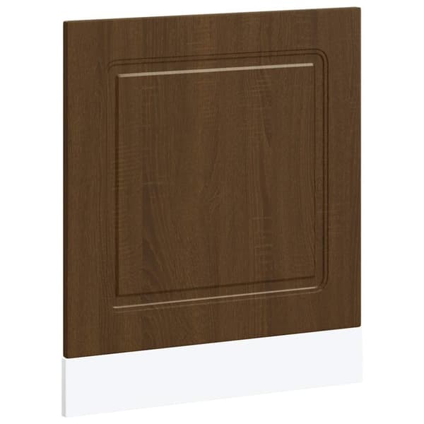 vidaXL låge til opvaskemaskine Kalmar 60x1,5x67 cm brun egetræsfarve