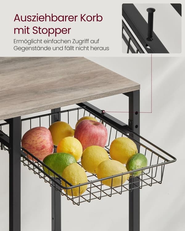 Rootz stående hylde med fatninger og kurv - Greige meleret - Blæk sort - Spånplade - Stål - 40 cm x 90 cm x 165,5 cm - 19,2 kg. Ideel til organisation