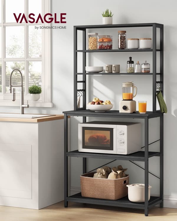 Køkkenhylde - med hylder og kroge - industrielt design