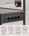 Miniatyrbild 7 av 8: Köksställ - Standing Rack - Med Socket - Flera hyllor - Metal Frame - Brown