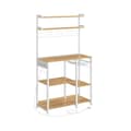 Miniatyrbild 8 av 8: Köksställ - Standing Rack - Med Socket - Flera hyllor - Metal Frame - Brown