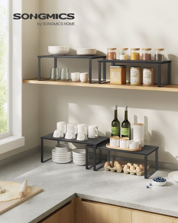 Ört rack-uppsättning av 4-expandoble-bläck-svart-ebony svart