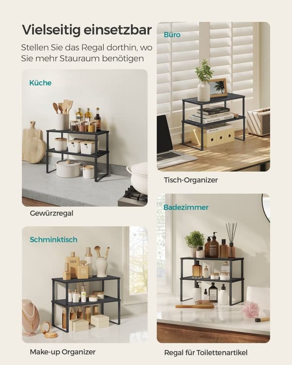 Ört rack-uppsättning av 4-expandoble-bläck-svart-ebony svart