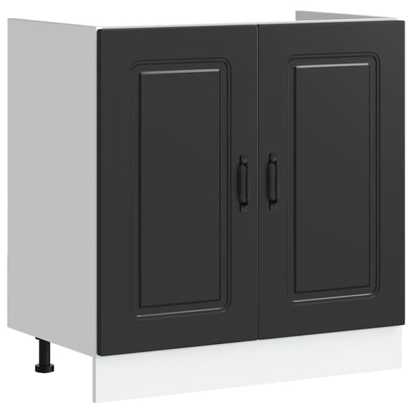 vidaXL Altaan pohjakaappi Kalmar musta 80x46x81,5 cm tekninen puu