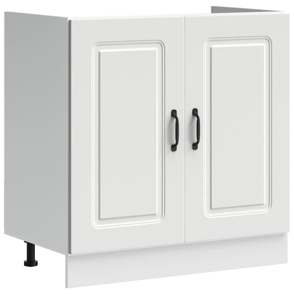 vidaXL Bänkskåp Kalmar vit 80x46x81,5 cm konstruerat trä