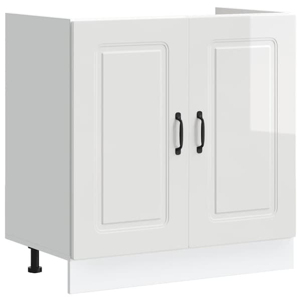 vidaXL Vask underskap Kalmar høyglans hvit 80x46x81,5cm konstruert tre