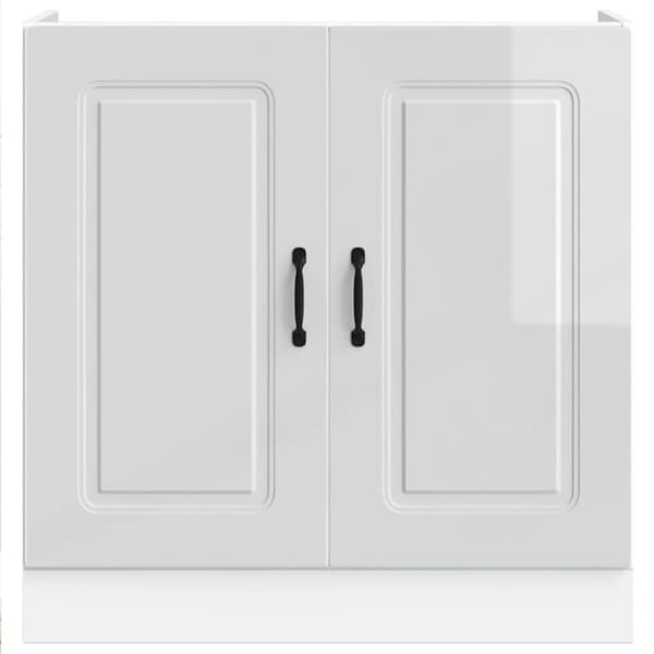 vidaXL Vask underskap Kalmar høyglans hvit 80x46x81,5cm konstruert tre