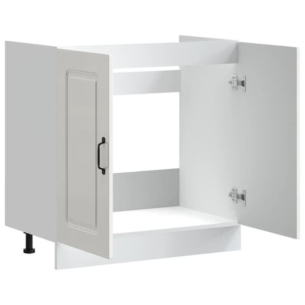 vidaXL Vask underskap Kalmar høyglans hvit 80x46x81,5cm konstruert tre