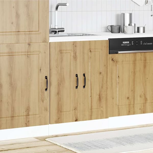 vidaXL underskab til vask Kalmar 60x46x81,5 cm konstrueret træ egetræ