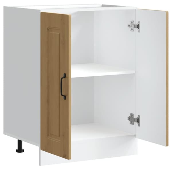 vidaXL underskab til vask Kalmar 60x46x81,5 cm konstrueret træ egetræ