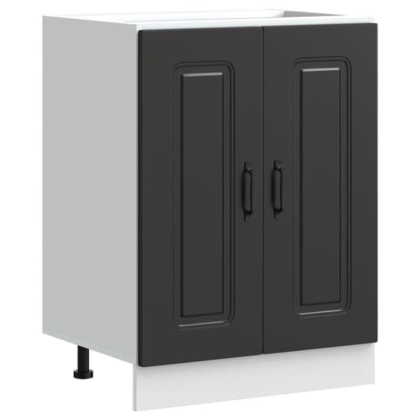 vidaXL Diskbänk underskåp Kalmar svart 60x46x81,5 cm konstruerat trä