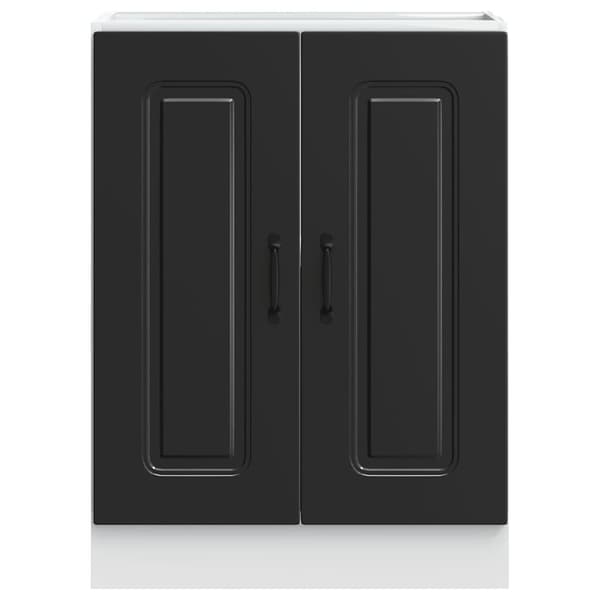 vidaXL Diskbänk underskåp Kalmar svart 60x46x81,5 cm konstruerat trä