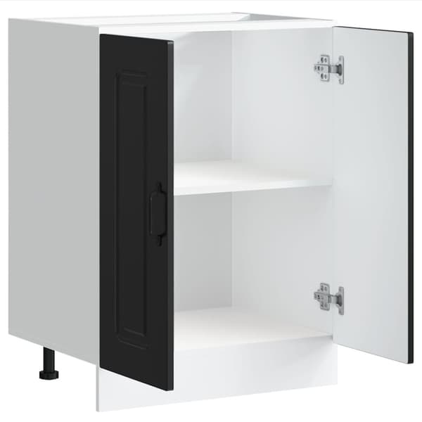 vidaXL Diskbänk underskåp Kalmar svart 60x46x81,5 cm konstruerat trä