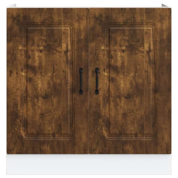 vidaXL underskab til vask Kalmar 80x46x81,5cm konstrueret træ røget eg