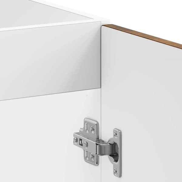 vidaXL underskab til vask Kalmar 80x46x81,5cm konstrueret træ røget eg