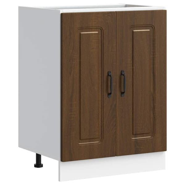 vidaXL underskab til vask Kalmar 60x46x81,5 cm konstrueret træ brun eg