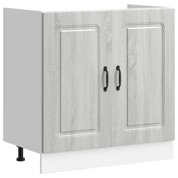 vidaXL underskab til vask Kalmar 80x46x81,5 cm grå sonoma