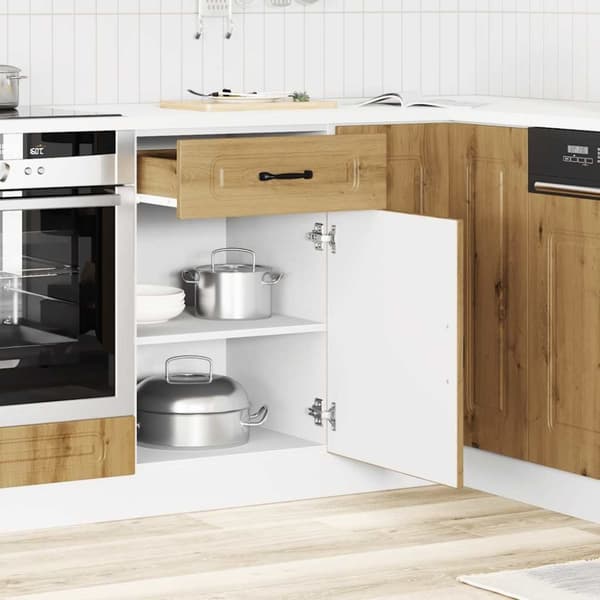 vidaXL Basskåp för kök Kalmar artisan ek konstruerat trä