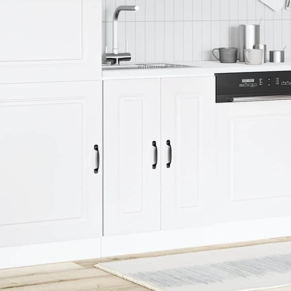 vidaXL Diskbänk underskåp Kalmar vit 60x46x81,5 cm konstruerat trä