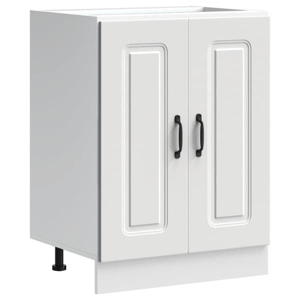 vidaXL Diskbänk underskåp Kalmar vit 60x46x81,5 cm konstruerat trä