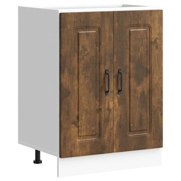 vidaXL underskab til vask Kalmar 60x46x81,5cm konstrueret træ røget eg