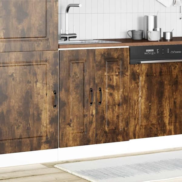 vidaXL underskab til vask Kalmar 60x46x81,5cm konstrueret træ røget eg