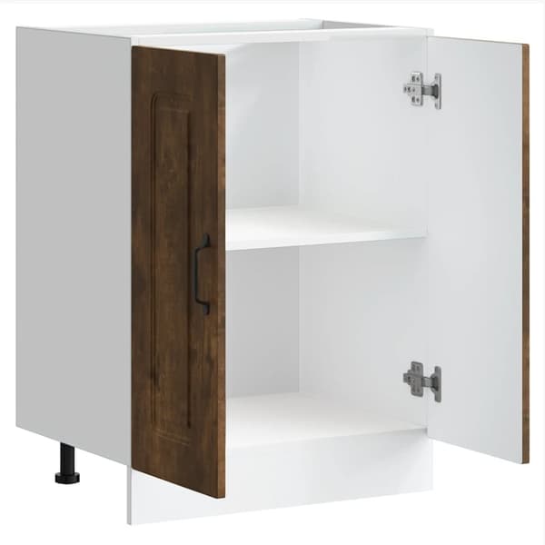 vidaXL underskab til vask Kalmar 60x46x81,5cm konstrueret træ røget eg
