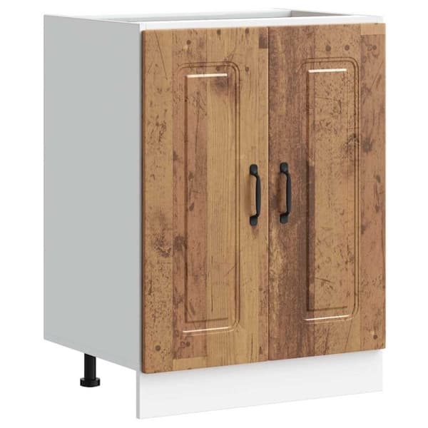 vidaXL underskab til vask Kalmar 60x46x81,5 cm antikt træ
