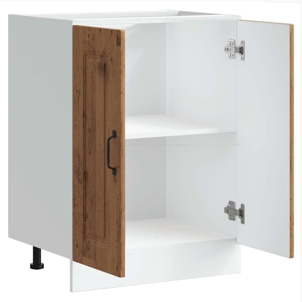 vidaXL underskab til vask Kalmar 60x46x81,5 cm antikt træ