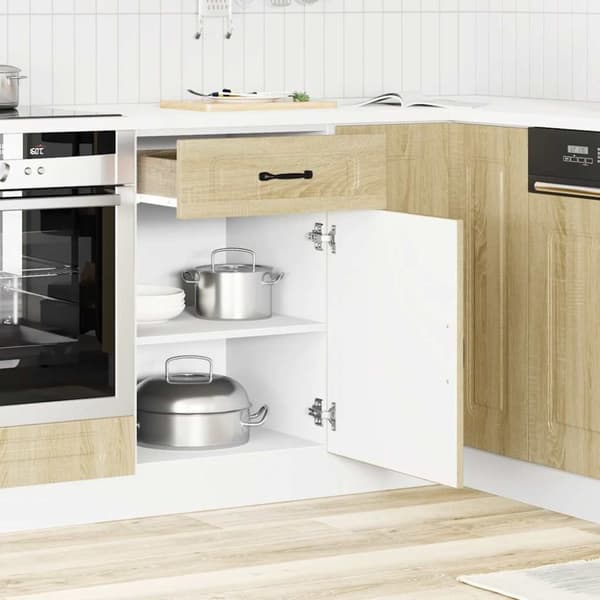 vidaXL Keittiön pohjakaappi Kalmar sonoma tammi suunniteltu puu