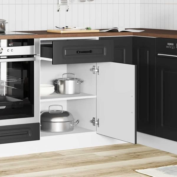 vidaXL Keittiön pohjakaappi Kalmar musta tekninen puu