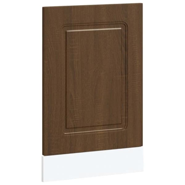 vidaXL Diskmaskinspanel Kalmar brun ek 45x1,5x67 cm konstruerat trä