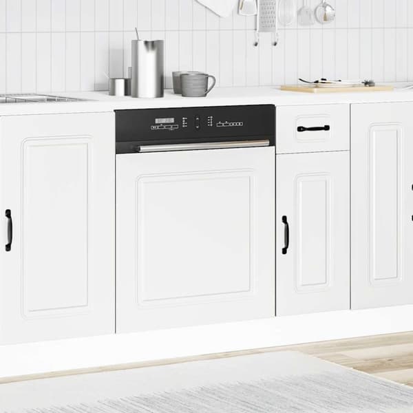 vidaXL Oppvaskmaskin panel Kalmar hvit 60x1,5x67 cm konstruert tre