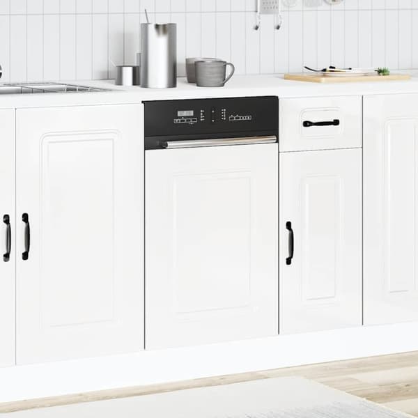 vidaXL Diskmaskinspanel högglans vit 45x1,5x67 cm konstruerat trä
