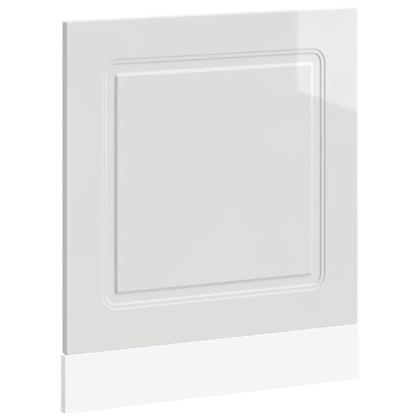vidaXL Oppvaskmaskin panel høyglans hvit 60x1,5x67 cm konstruert tre