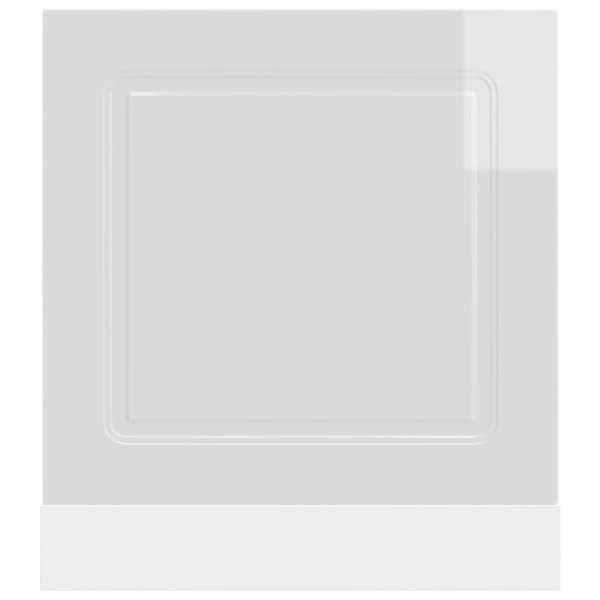 vidaXL Oppvaskmaskin panel høyglans hvit 60x1,5x67 cm konstruert tre